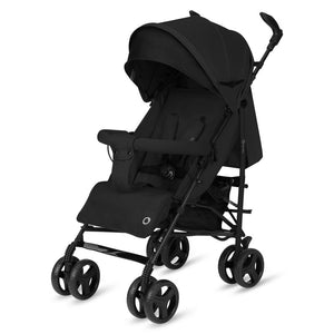 Carucior sport compact, Lionelo, Irma, Spatar ajustabil in 4 pozitii, Suport picioare reglabil, Manere rotative, Pliere tip umbrela, 6- 36 luni, Pana la 15 kg, Conform cu EN1888-1:2018, Negru Onyx