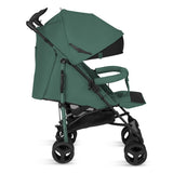 Carucior sport compact, Lionelo, Irma, Spatar ajustabil in 4 pozitii, Suport picioare reglabil, Manere rotative, Pliere tip umbrela, 6- 36 luni, Pana la 15 kg, Conform cu EN1888-1:2018, Verde smarald
