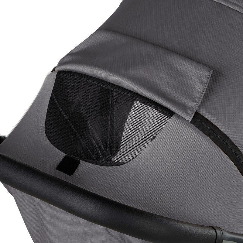 Carucior sport, Jane, Clap, Sistem compact de pliere care permite transportul caruciorului la bordul aeronavei, Cadru din aluminium, De la nastere pana la 26Kg, Conform cu standardul european EN 1888-2:2018+A1:2023, Coal - gogobaby.ro