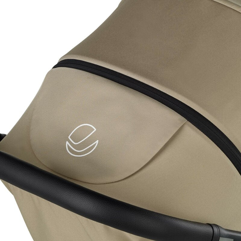 Carucior sport, Jane, Clap, Sistem compact de pliere care permite transportul caruciorului la bordul aeronavei, Cadru din aluminium, De la nastere pana la 26Kg, Conform cu standardul european EN 1888-2:2018+A1:2023, Desert - gogobaby.ro