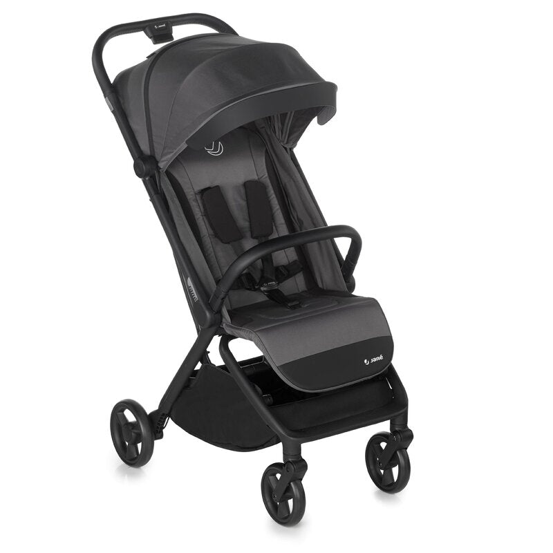 Carucior sport, Jane, Clap, Sistem compact de pliere care permite transportul caruciorului la bordul aeronavei, Cadru din aluminium, De la nastere pana la 26Kg, Conform cu standardul european EN 1888-2:2018+A1:2023, Coal - gogobaby.ro