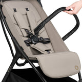 Carucior sport, Lionelo, Agia, 7.3 kg, Ultracompact, Pliere rapida cu o mana, Suport pentru biberon inclus, Sezutul lat si confortabil, 6-48 luni, Sustine 22 kg, Bej