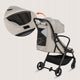 Carucior sport, Lionelo, Agia, 7.3 kg, Ultracompact, Pliere rapida cu o mana, Suport pentru biberon inclus, Sezutul lat si confortabil, 6-48 luni, Sustine 22 kg, Bej