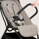 Carucior sport, Lionelo, Agia, 7.3 kg, Ultracompact, Pliere rapida cu o mana, Suport pentru biberon inclus, Sezutul lat si confortabil, 6-48 luni, Sustine 22 kg, Bej