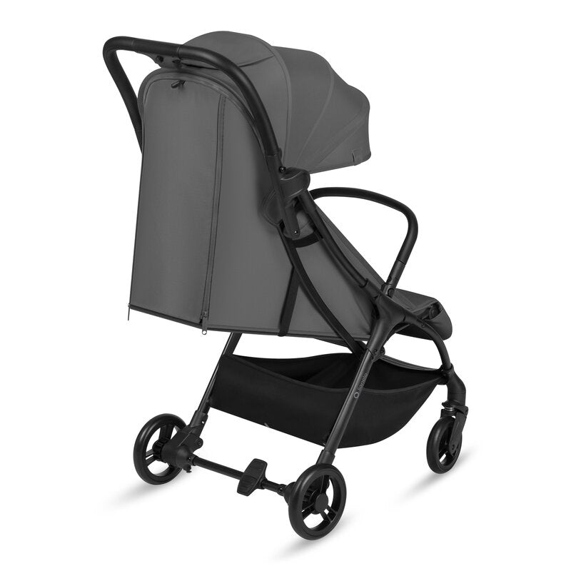 Carucior sport, Lionelo, Agia, 7.3 kg, Ultracompact, Pliere rapida cu o mana, Suport pentru biberon inclus, Sezutul lat si confortabil, 6-48 luni, Sustine 22 kg, Gri