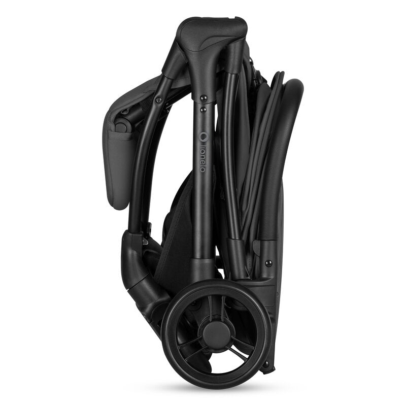 Carucior sport, Lionelo, Agia, 7.3 kg, Ultracompact, Pliere rapida cu o mana, Suport pentru biberon inclus, Sezutul lat si confortabil, 6-48 luni, Sustine 22 kg, Gri
