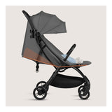 Carucior sport, Lionelo, Agia, 7.3 kg, Ultracompact, Pliere rapida cu o mana, Suport pentru biberon inclus, Sezutul lat si confortabil, 6-48 luni, Sustine 22 kg, Gri