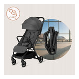 Carucior sport, Lionelo, Agia, 7.3 kg, Ultracompact, Pliere rapida cu o mana, Suport pentru biberon inclus, Sezutul lat si confortabil, 6-48 luni, Sustine 22 kg, Gri