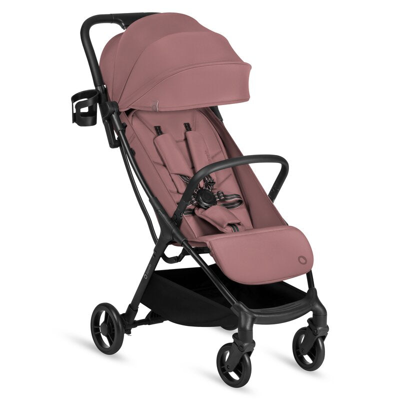 Carucior sport, Lionelo, Agia, 7.3 kg, Ultracompact, Pliere rapida cu o mana, Suport pentru biberon inclus, Sezutul lat si confortabil, 6-48 luni, Sustine 22 kg, Roz