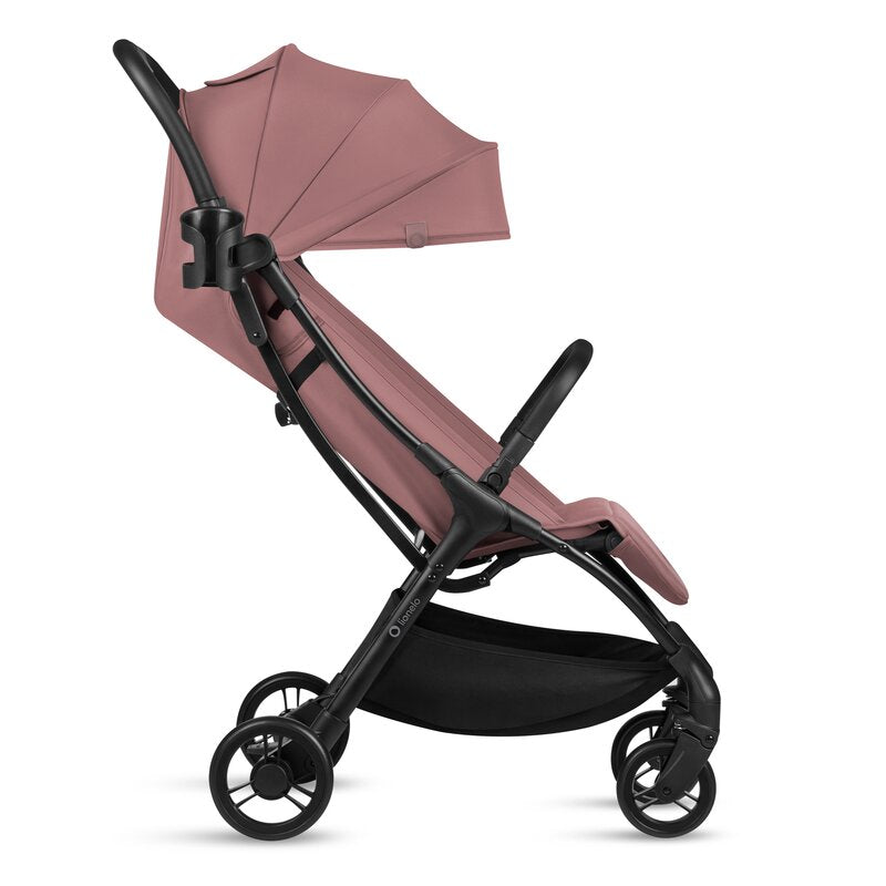 Carucior sport, Lionelo, Agia, 7.3 kg, Ultracompact, Pliere rapida cu o mana, Suport pentru biberon inclus, Sezutul lat si confortabil, 6-48 luni, Sustine 22 kg, Roz
