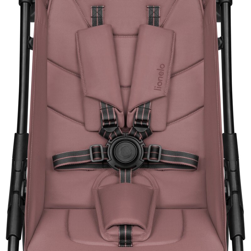 Carucior sport, Lionelo, Agia, 7.3 kg, Ultracompact, Pliere rapida cu o mana, Suport pentru biberon inclus, Sezutul lat si confortabil, 6-48 luni, Sustine 22 kg, Roz