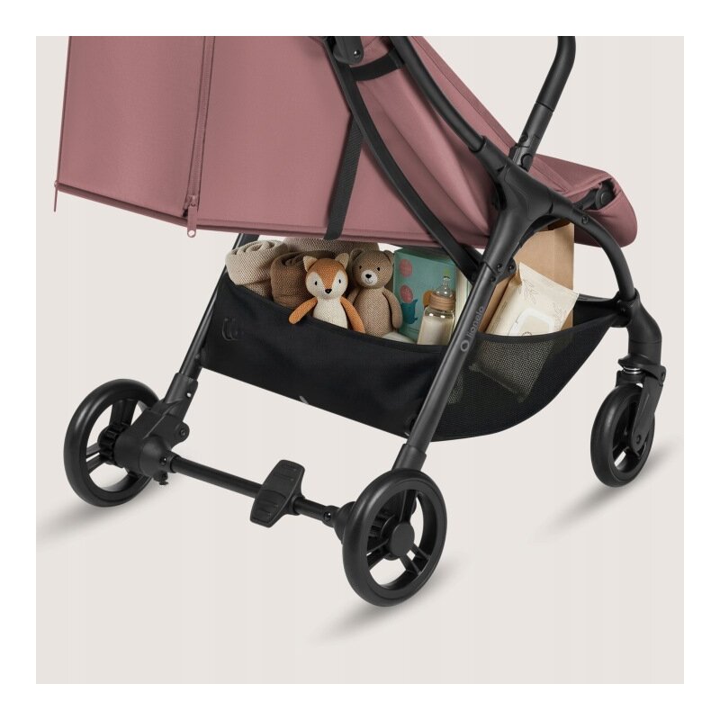 Carucior sport, Lionelo, Agia, 7.3 kg, Ultracompact, Pliere rapida cu o mana, Suport pentru biberon inclus, Sezutul lat si confortabil, 6-48 luni, Sustine 22 kg, Roz