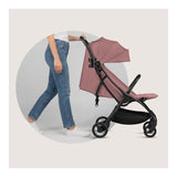 Carucior sport, Lionelo, Agia, 7.3 kg, Ultracompact, Pliere rapida cu o mana, Suport pentru biberon inclus, Sezutul lat si confortabil, 6-48 luni, Sustine 22 kg, Roz