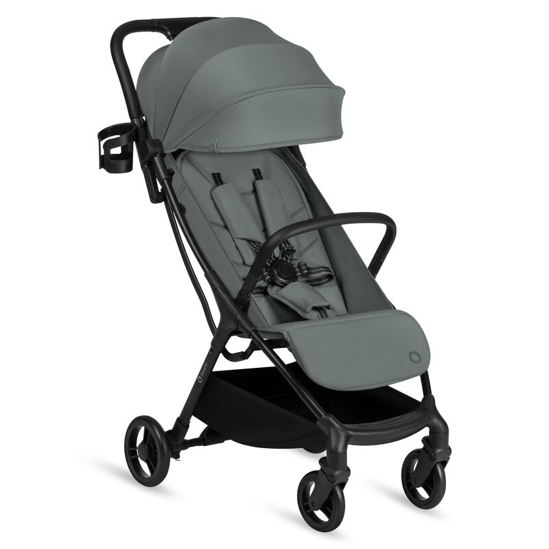 Carucior sport, Lionelo, Agia, 7.3 kg, Ultracompact, Pliere rapida cu o mana, Suport pentru biberon inclus, Sezutul lat si confortabil, 6-48 luni, Sustine 22 kg, Verde