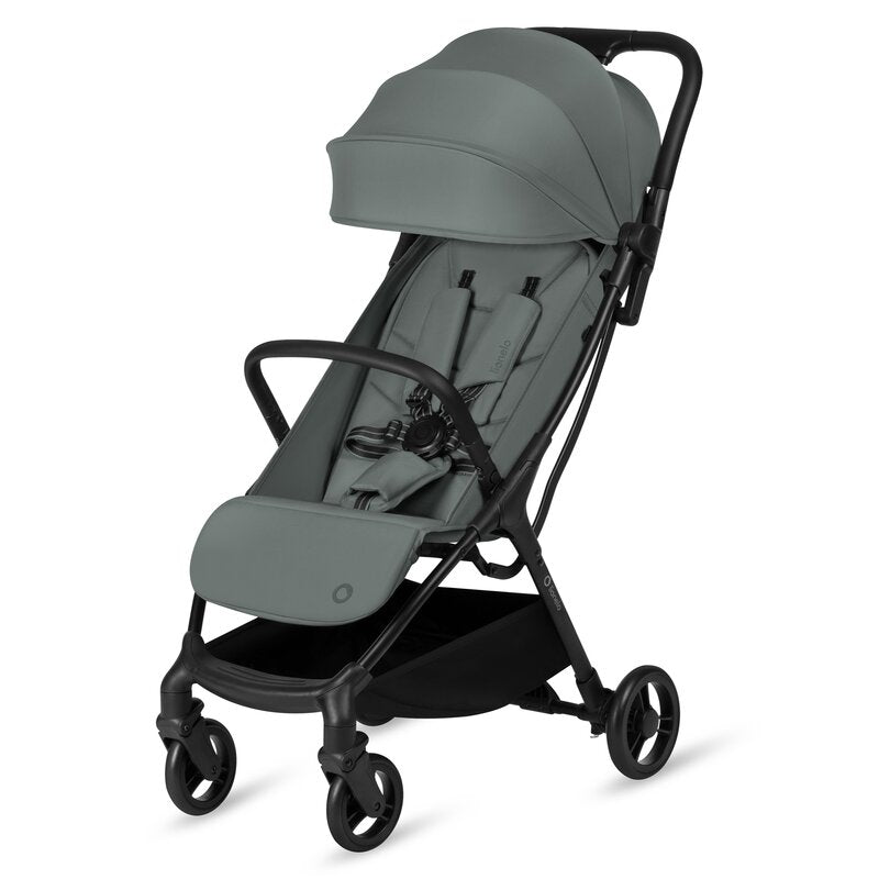 Carucior sport, Lionelo, Agia, 7.3 kg, Ultracompact, Pliere rapida cu o mana, Suport pentru biberon inclus, Sezutul lat si confortabil, 6-48 luni, Sustine 22 kg, Verde