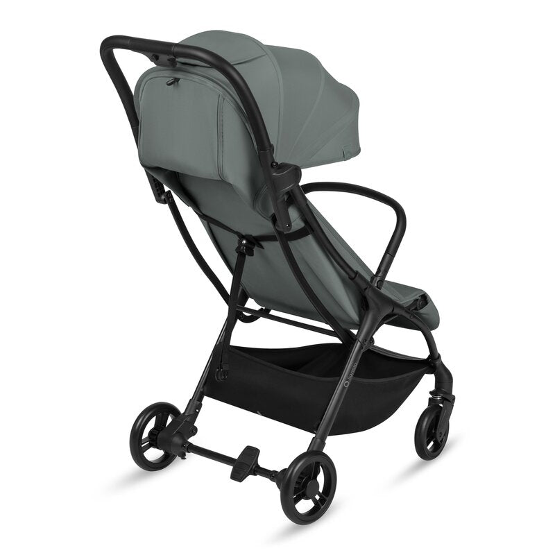 Carucior sport, Lionelo, Agia, 7.3 kg, Ultracompact, Pliere rapida cu o mana, Suport pentru biberon inclus, Sezutul lat si confortabil, 6-48 luni, Sustine 22 kg, Verde