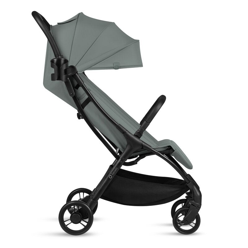 Carucior sport, Lionelo, Agia, 7.3 kg, Ultracompact, Pliere rapida cu o mana, Suport pentru biberon inclus, Sezutul lat si confortabil, 6-48 luni, Sustine 22 kg, Verde