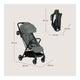 Carucior sport, Lionelo, Agia, 7.3 kg, Ultracompact, Pliere rapida cu o mana, Suport pentru biberon inclus, Sezutul lat si confortabil, 6-48 luni, Sustine 22 kg, Verde