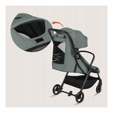 Carucior sport, Lionelo, Agia, 7.3 kg, Ultracompact, Pliere rapida cu o mana, Suport pentru biberon inclus, Sezutul lat si confortabil, 6-48 luni, Sustine 22 kg, Verde