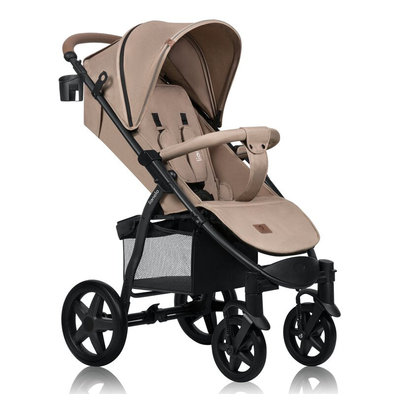 Carucior sport, Lionelo, Annet Plus, De la nastere, Cu accesorii si capotina XXL reglabila, 0 - 22 Kg, Conform cu standardele europene de securitate EN1888-1 si EN1888-2, Bej - gogobaby.ro