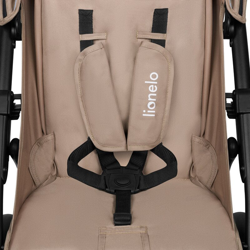Carucior sport, Lionelo, Annet Plus, De la nastere, Cu accesorii si capotina XXL reglabila, 0 - 22 Kg, Conform cu standardele europene de securitate EN1888-1 si EN1888-2, Bej