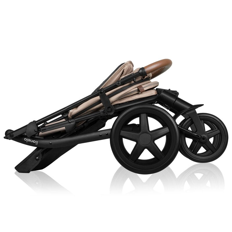 Carucior sport, Lionelo, Annet Plus, De la nastere, Cu accesorii si capotina XXL reglabila, 0 - 22 Kg, Conform cu standardele europene de securitate EN1888-1 si EN1888-2, Bej - gogobaby.ro