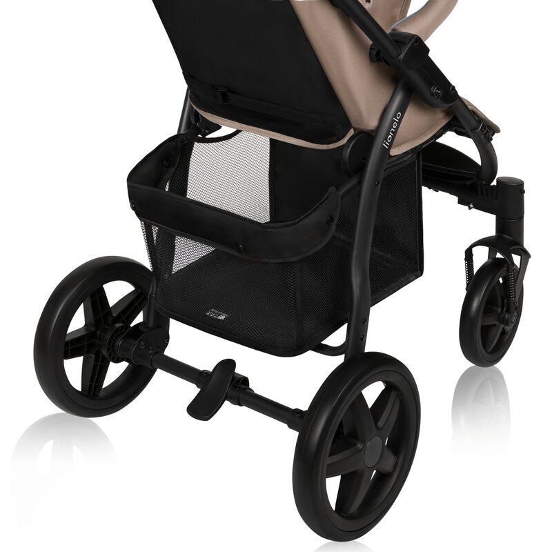Carucior sport, Lionelo, Annet Plus, De la nastere, Cu accesorii si capotina XXL reglabila, 0 - 22 Kg, Conform cu standardele europene de securitate EN1888-1 si EN1888-2, Bej - gogobaby.ro