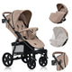 Carucior sport, Lionelo, Annet Plus, De la nastere, Cu accesorii si capotina XXL reglabila, 0 - 22 Kg, Conform cu standardele europene de securitate EN1888-1 si EN1888-2, Bej