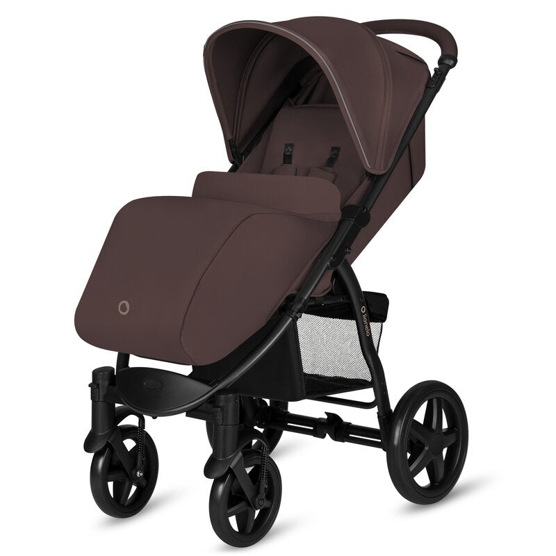 Carucior sport, Lionelo, Annet Plus, De la nastere, Cu accesorii si capotina XXL reglabila, 0 - 22 Kg, Conform cu standardele europene de securitate EN1888-1 si EN1888-2, Maro