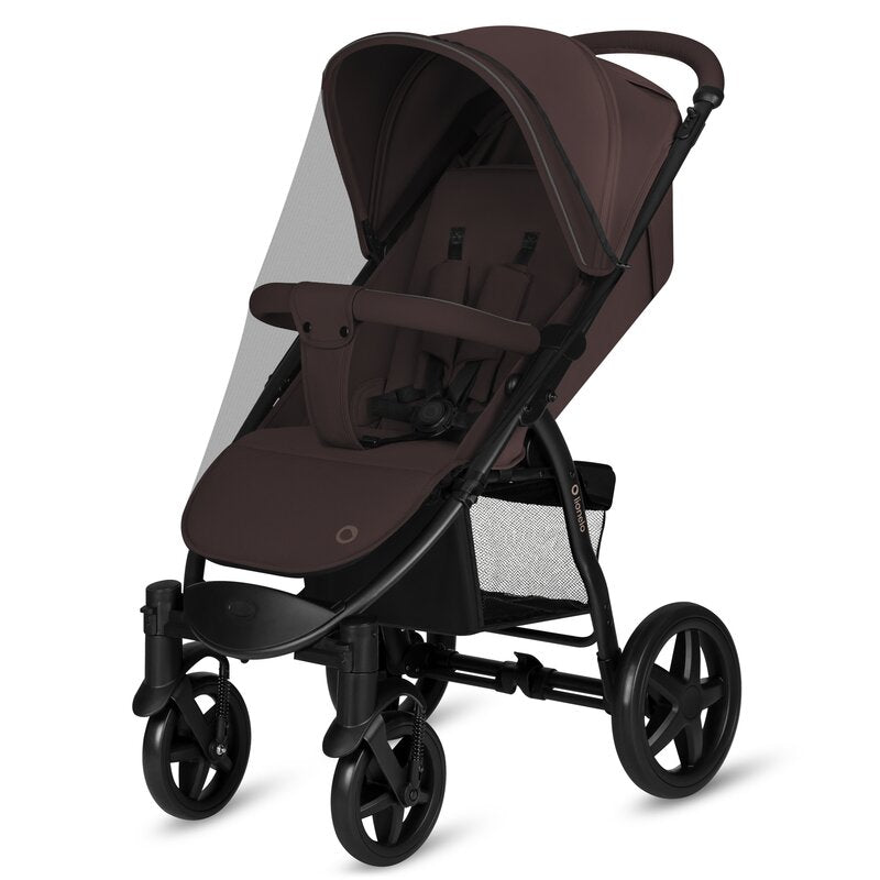 Carucior sport, Lionelo, Annet Plus, De la nastere, Cu accesorii si capotina XXL reglabila, 0 - 22 Kg, Conform cu standardele europene de securitate EN1888-1 si EN1888-2, Maro