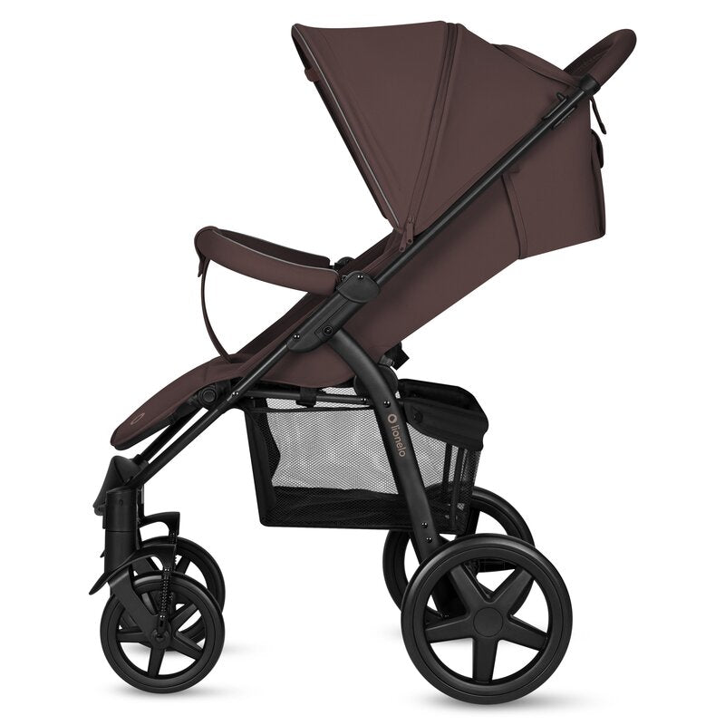 Carucior sport, Lionelo, Annet Plus, De la nastere, Cu accesorii si capotina XXL reglabila, 0 - 22 Kg, Conform cu standardele europene de securitate EN1888-1 si EN1888-2, Maro