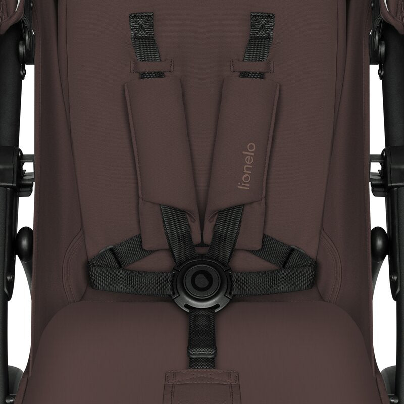 Carucior sport, Lionelo, Annet Plus, De la nastere, Cu accesorii si capotina XXL reglabila, 0 - 22 Kg, Conform cu standardele europene de securitate EN1888-1 si EN1888-2, Maro