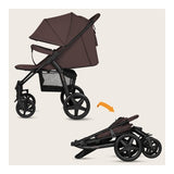 Carucior sport, Lionelo, Annet Plus, De la nastere, Cu accesorii si capotina XXL reglabila, 0 - 22 Kg, Conform cu standardele europene de securitate EN1888-1 si EN1888-2, Maro