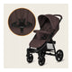Carucior sport, Lionelo, Annet Plus, De la nastere, Cu accesorii si capotina XXL reglabila, 0 - 22 Kg, Conform cu standardele europene de securitate EN1888-1 si EN1888-2, Maro