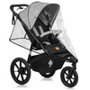 Carucior sport, Lionelo, Azura, Cu 3 roti, Cu baldachin XXL impermeabil, Pliere compacta, Pana la 22 kg, 6-48 luni, Conform cu standardele europene de securitate EN1888-1 si EN1888-2, Gri