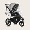 Carucior sport, Lionelo, Azura, Cu 3 roti, Cu baldachin XXL impermeabil, Pliere compacta, Pana la 22 kg, 6-48 luni, Conform cu standardele europene de securitate EN1888-1 si EN1888-2, Gri
