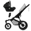 Carucior sport, Lionelo, Azura, Cu 3 roti, Cu baldachin XXL impermeabil, Pliere compacta, Pana la 22 kg, 6-48 luni, Conform cu standardele europene de securitate EN1888-1 si EN1888-2, Gri