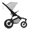 Carucior sport, Lionelo, Azura, Cu 3 roti, Cu baldachin XXL impermeabil, Pliere compacta, Pana la 22 kg, 6-48 luni, Conform cu standardele europene de securitate EN1888-1 si EN1888-2, Gri