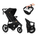 Carucior sport, Lionelo, Azura, Cu 3 roti, Cu baldachin XXL impermeabil, Pliere compacta, Pana la 22 kg, 6-48 luni, Conform cu standardele europene de securitate EN1888-1 si EN1888-2, Negru