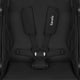 Carucior sport, Lionelo, Azura, Cu 3 roti, Cu baldachin XXL impermeabil, Pliere compacta, Pana la 22 kg, 6-48 luni, Conform cu standardele europene de securitate EN1888-1 si EN1888-2, Negru