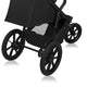 Carucior sport, Lionelo, Azura, Cu 3 roti, Cu baldachin XXL impermeabil, Pliere compacta, Pana la 22 kg, 6-48 luni, Conform cu standardele europene de securitate EN1888-1 si EN1888-2, Negru