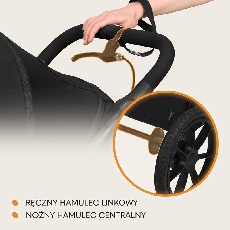 Carucior sport, Lionelo, Azura, Cu 3 roti, Cu baldachin XXL impermeabil, Pliere compacta, Pana la 22 kg, 6-48 luni, Conform cu standardele europene de securitate EN1888-1 si EN1888-2, Negru - gogobaby.ro
