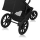 Carucior sport, Lionelo, Azura, Cu 3 roti, Cu baldachin XXL impermeabil, Pliere compacta, Pana la 22 kg, 6-48 luni, Conform cu standardele europene de securitate EN1888-1 si EN1888-2, Negru