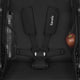 Carucior sport, Lionelo, Azura, Cu 3 roti, Cu baldachin XXL impermeabil, Pliere compacta, Pana la 22 kg, 6-48 luni, Conform cu standardele europene de securitate EN1888-1 si EN1888-2, Negru