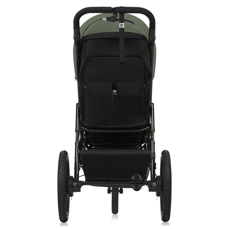 Carucior sport, Lionelo, Azura, Cu 3 roti, Cu baldachin XXL impermeabil, Pliere compacta, Pana la 22 kg, 6-48 luni, Conform cu standardele europene de securitate EN1888-1 si EN1888-2, Verde