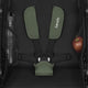 Carucior sport, Lionelo, Azura, Cu 3 roti, Cu baldachin XXL impermeabil, Pliere compacta, Pana la 22 kg, 6-48 luni, Conform cu standardele europene de securitate EN1888-1 si EN1888-2, Verde
