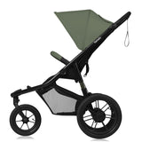 Carucior sport, Lionelo, Azura, Cu 3 roti, Cu baldachin XXL impermeabil, Pliere compacta, Pana la 22 kg, 6-48 luni, Conform cu standardele europene de securitate EN1888-1 si EN1888-2, Verde