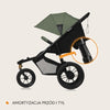 Carucior sport, Lionelo, Azura, Cu 3 roti, Cu baldachin XXL impermeabil, Pliere compacta, Pana la 22 kg, 6-48 luni, Conform cu standardele europene de securitate EN1888-1 si EN1888-2, Verde