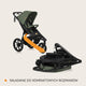 Carucior sport, Lionelo, Azura, Cu 3 roti, Cu baldachin XXL impermeabil, Pliere compacta, Pana la 22 kg, 6-48 luni, Conform cu standardele europene de securitate EN1888-1 si EN1888-2, Verde