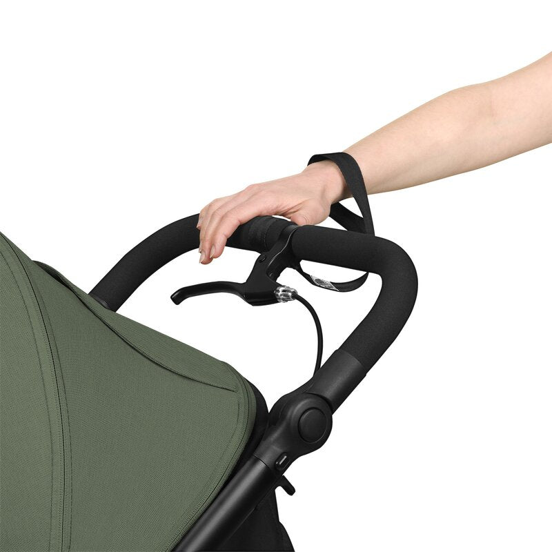 Carucior sport, Lionelo, Azura, Cu 3 roti, Cu baldachin XXL impermeabil, Pliere compacta, Pana la 22 kg, 6-48 luni, Conform cu standardele europene de securitate EN1888-1 si EN1888-2, Verde